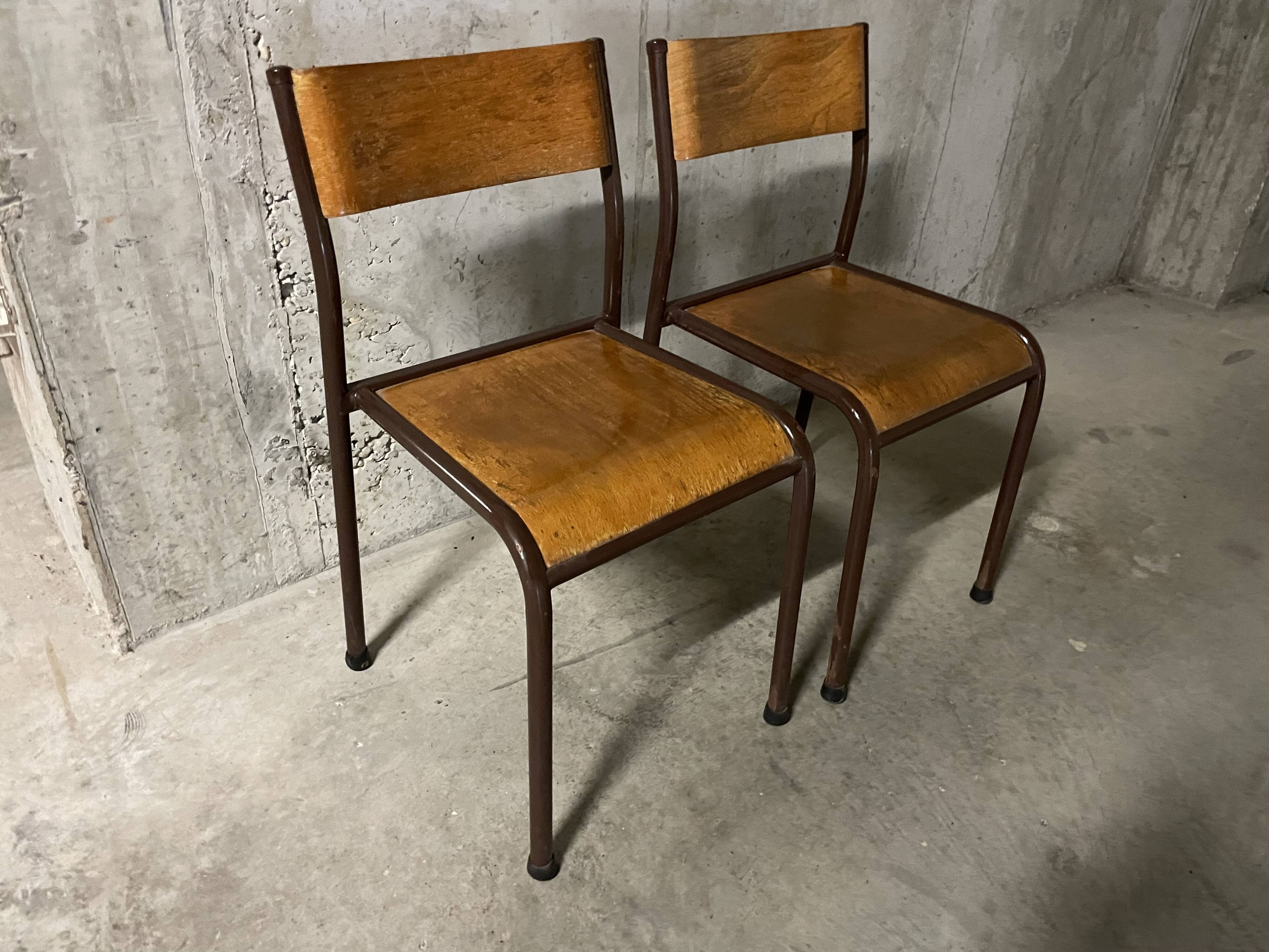 Pair of Mullca school chairs
