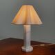 Vintage marble table lamp with linen shade
