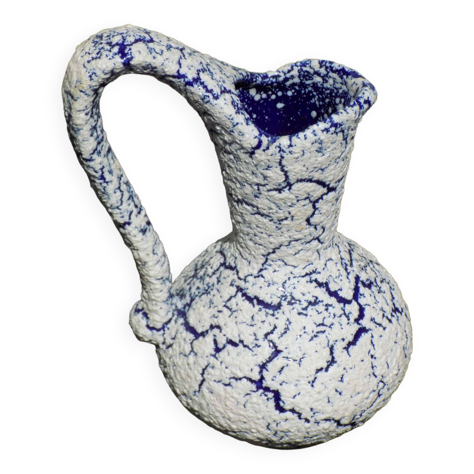 Petit vase bleu et blanc