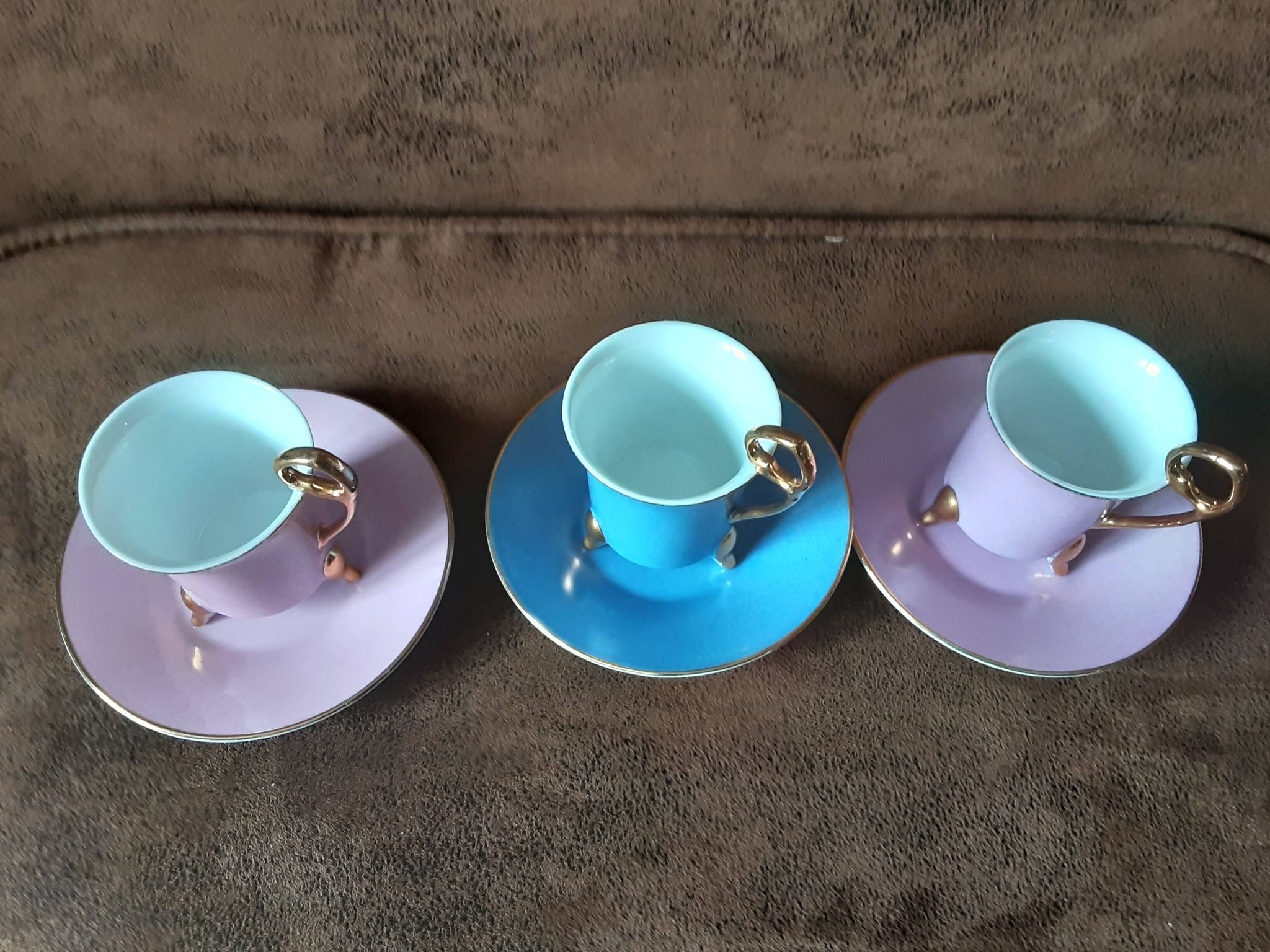 Lot de 3 tasses et soucoupes  Silea