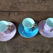 Lot de 3 tasses et soucoupes  Silea