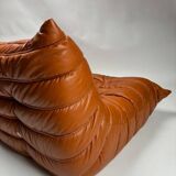 Togo Leather 3-Seaters Sofa attributed to Michel Ducaroy for Ligne Roset, 1992