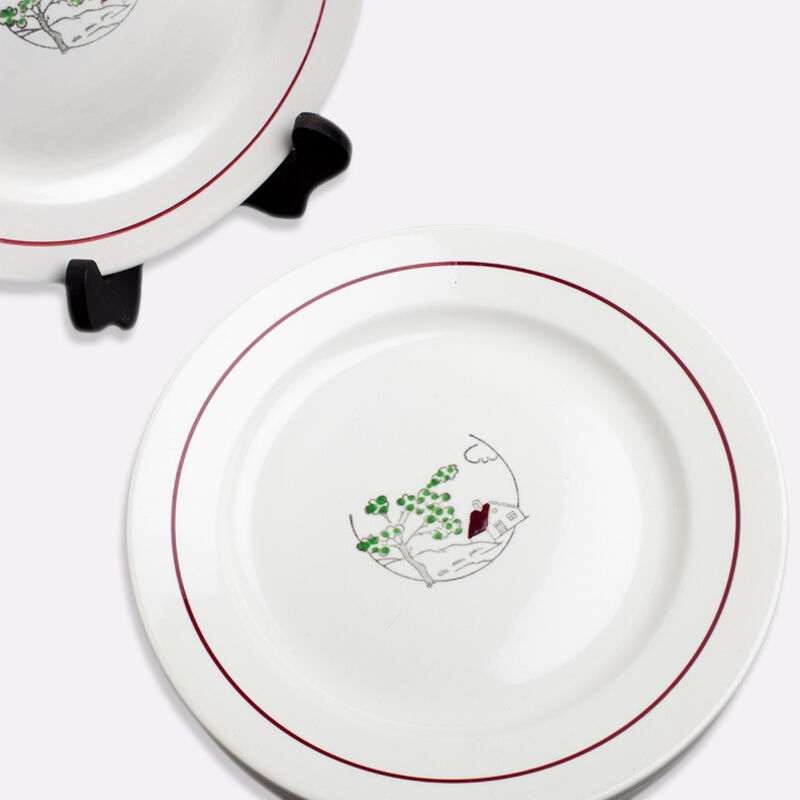 Lot of 6 plates Salins, model 'Spring'