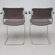 NKR Tranas — Steel Tube Chairs (Pair) — Swedish Modernist Seating — Second