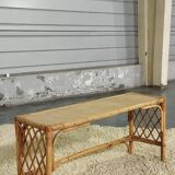Rattan end bench