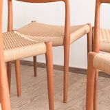 Chaises danoises en teck Mid-Century par Niels O Møller # 77 & 57 Set de 10