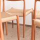 Chaises danoises en teck Mid-Century par Niels O Møller # 77 & 57 Set de 10
