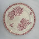 Old pink ironstone plate Onnaing | French earthenware