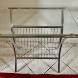 End of sofa magazine holder chrome 1970