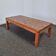 Large wood mosaic coffee table. Netherlands 1960s