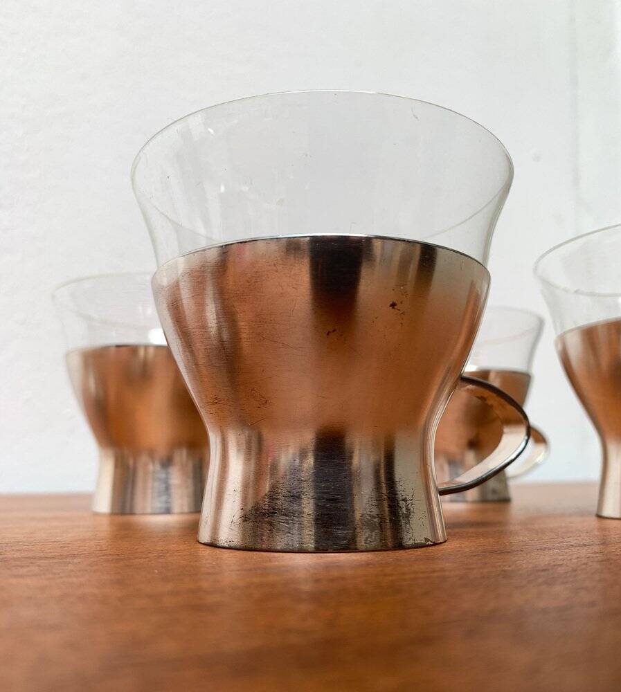 Mid-century German tea glasses by WMF, 1960s, set of 6.