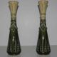 Pair of art deco soliflore vases in slurry