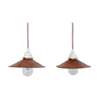 Duo de suspensions gamelle cuivre