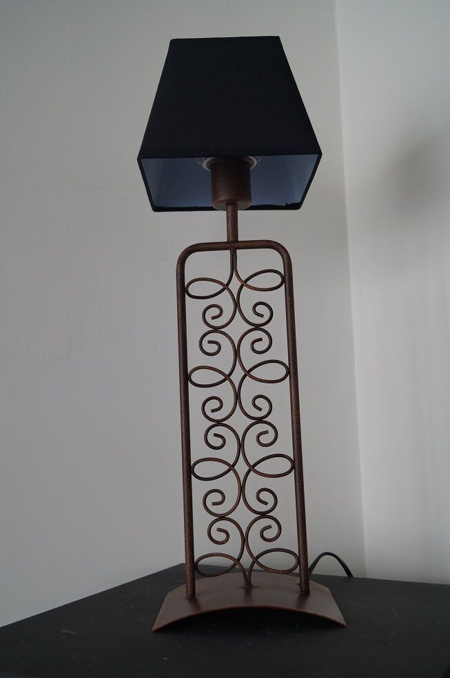 Wrought iron lamp 1980
