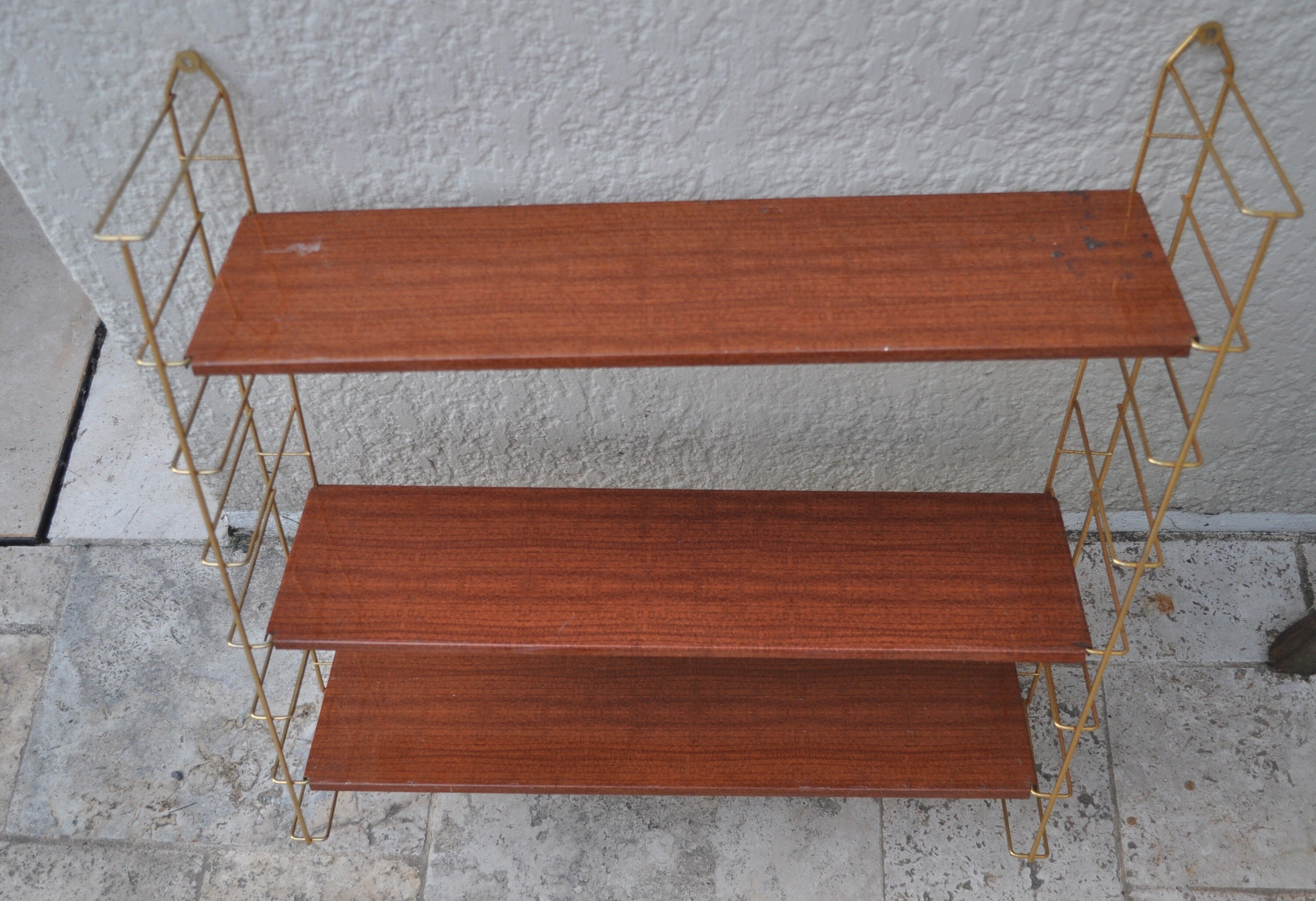 Etagère string tout métal or bois