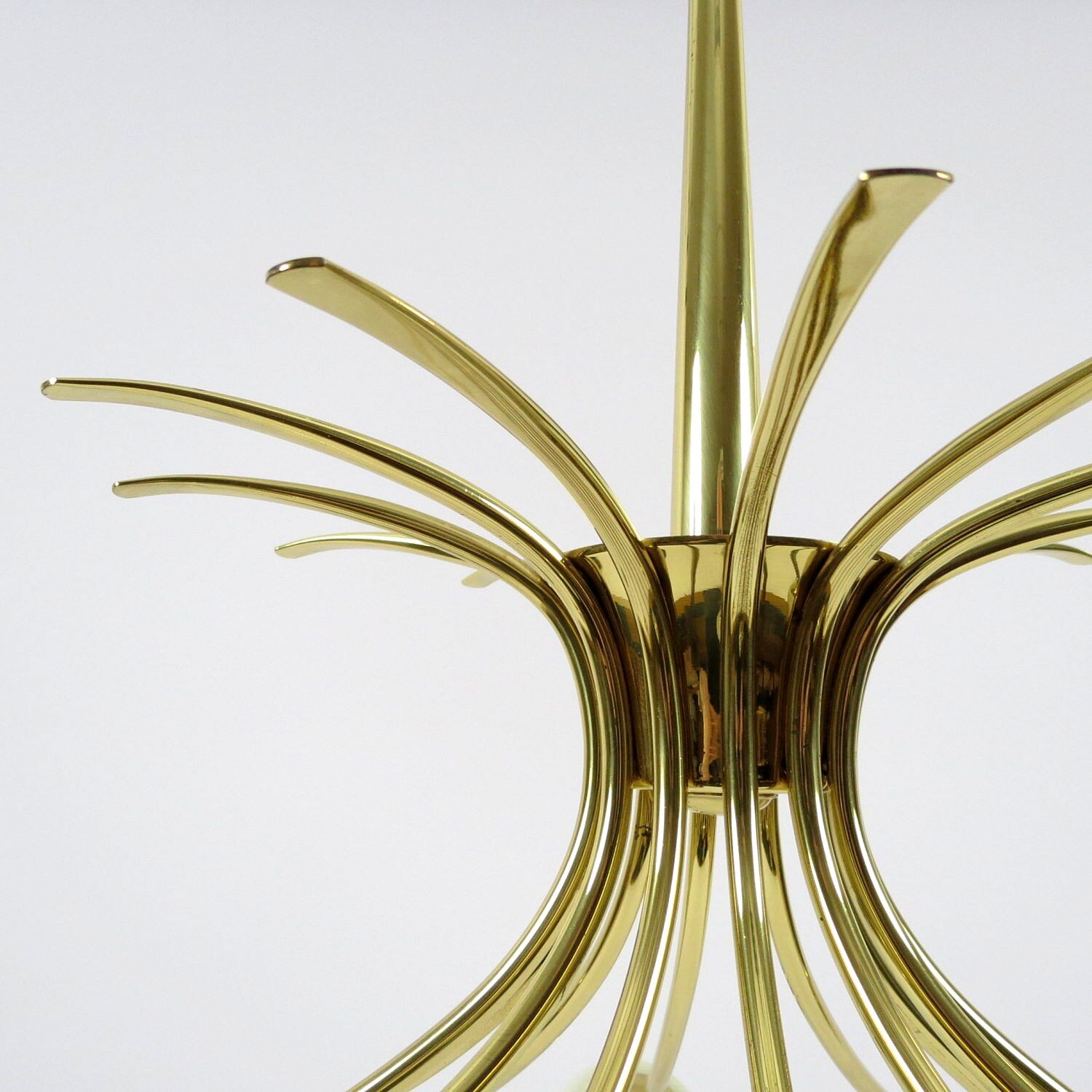 Brass and glass chandelier, 1950s