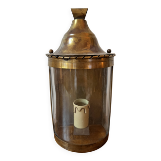 Brass lantern wall light
