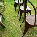 Old metal patio chairs