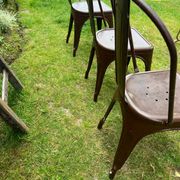 Old metal patio chairs