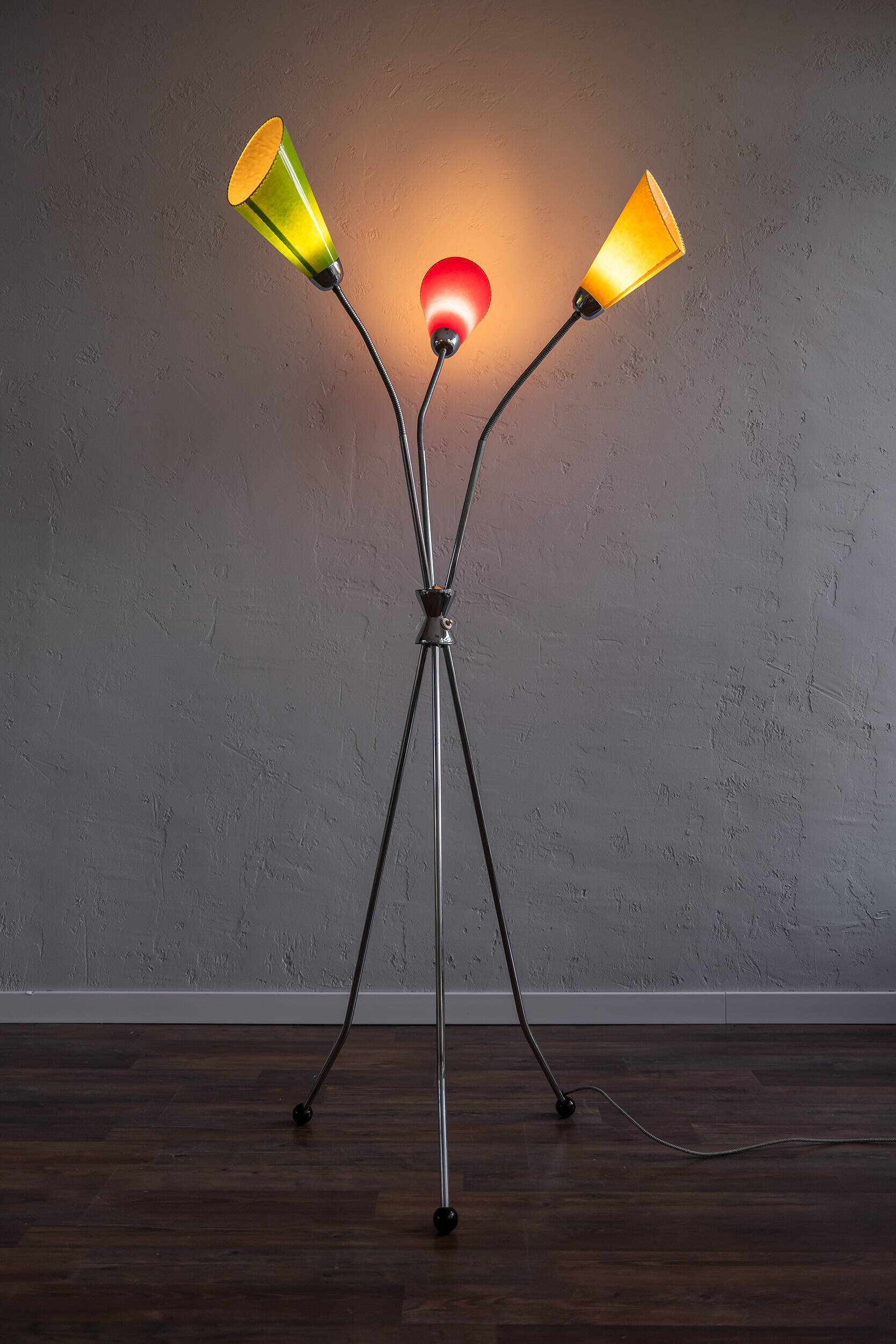 Vintage Czechoslovak Adjustable Floor Lamp By Lidokov, 1960s