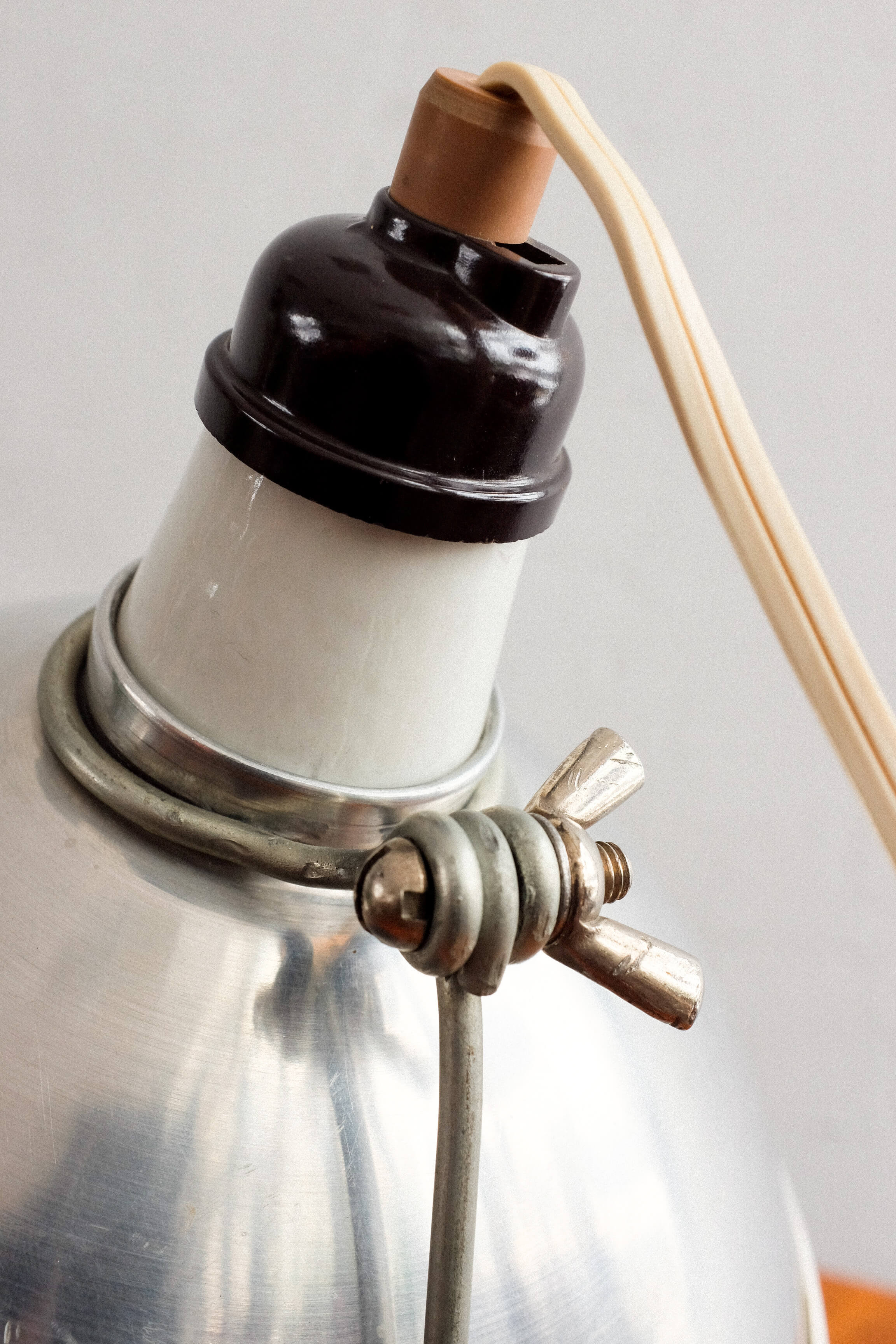 Industrial bakelite and metal table lamp, 1960s
