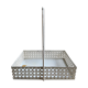 White perforated metal table basket
