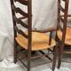 Pair of straw armchairs