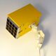 Yellow wall lamp Kubus Elidus - Sweden, 1970s