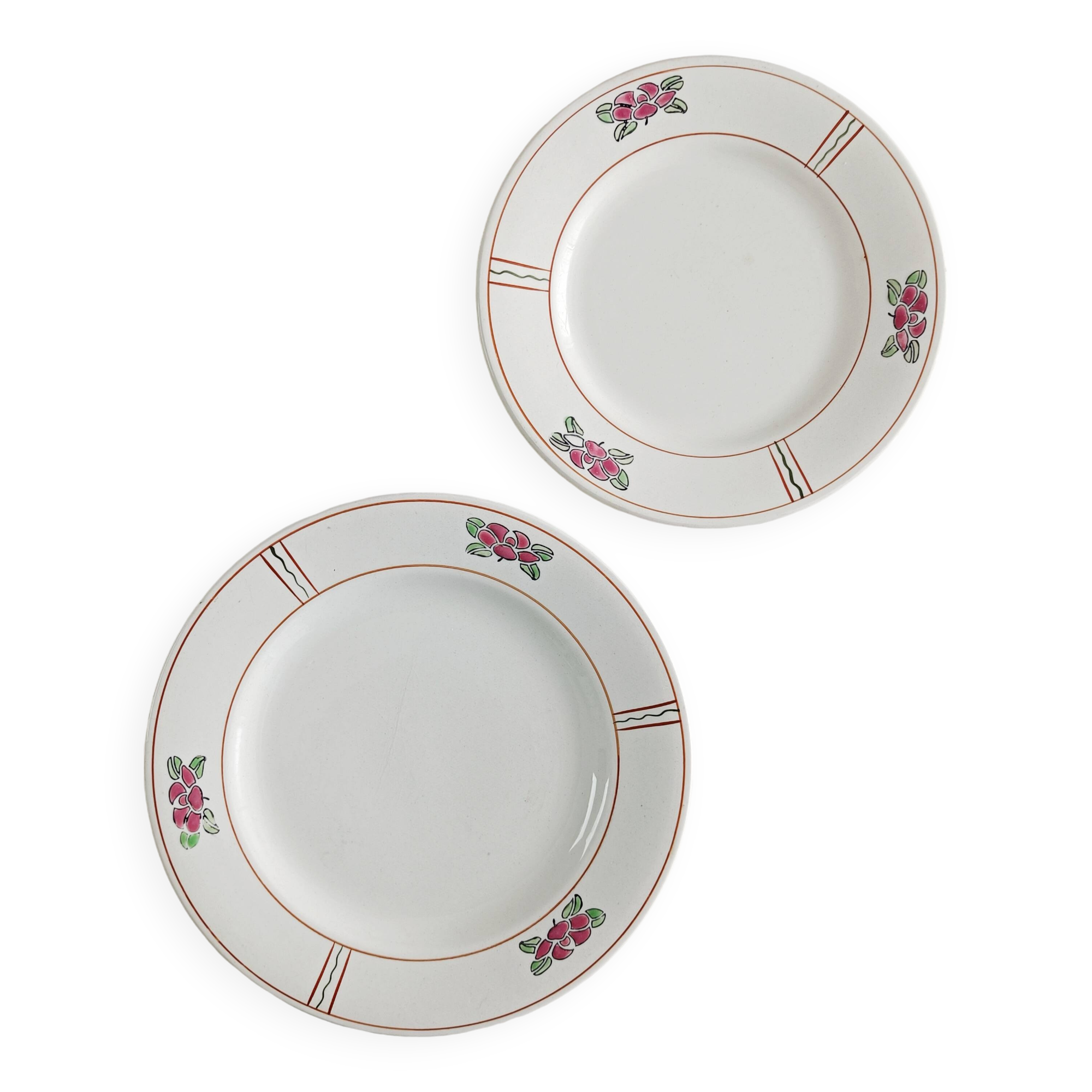 Set of 2 Salins flat plates, water lily