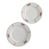 Set of 2 Salins flat plates, water lily
