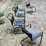 4 Cantilever Mart Stam chairs from the 80s S33 and 1 armchair s34