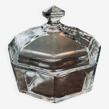 Transparent glass candy dish