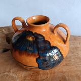 Emile SIMONOD (1893-1977) Glazed ceramic vase with handles Savoie France