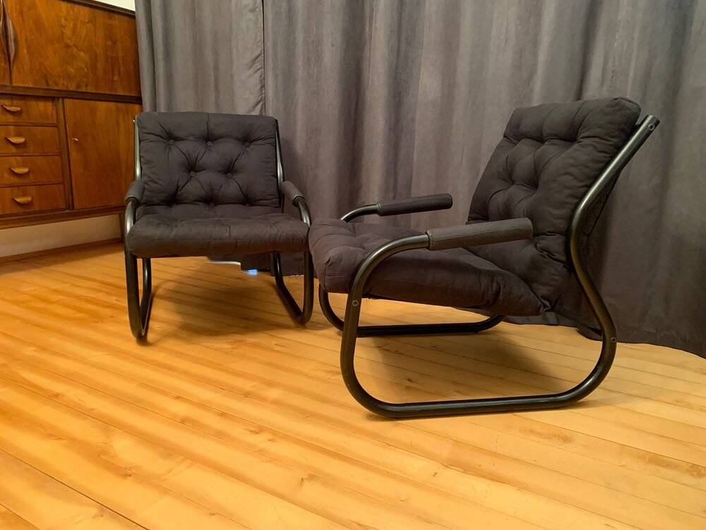 Ensemble de fauteuils suédois, années 1970