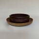 Pair of raw wood pocket vases