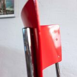 Functionalist Bauhaus Style Red Dining Chairs By Kovona, 1940s