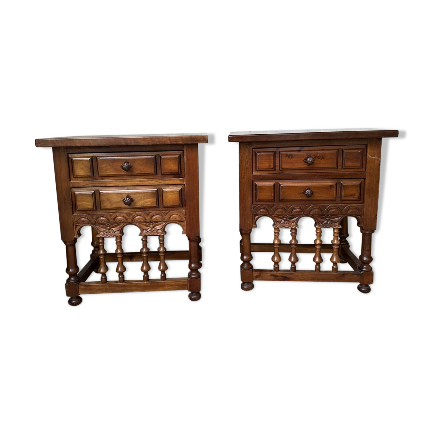 Pair of bedside tables, side tables, Spain, 20th century