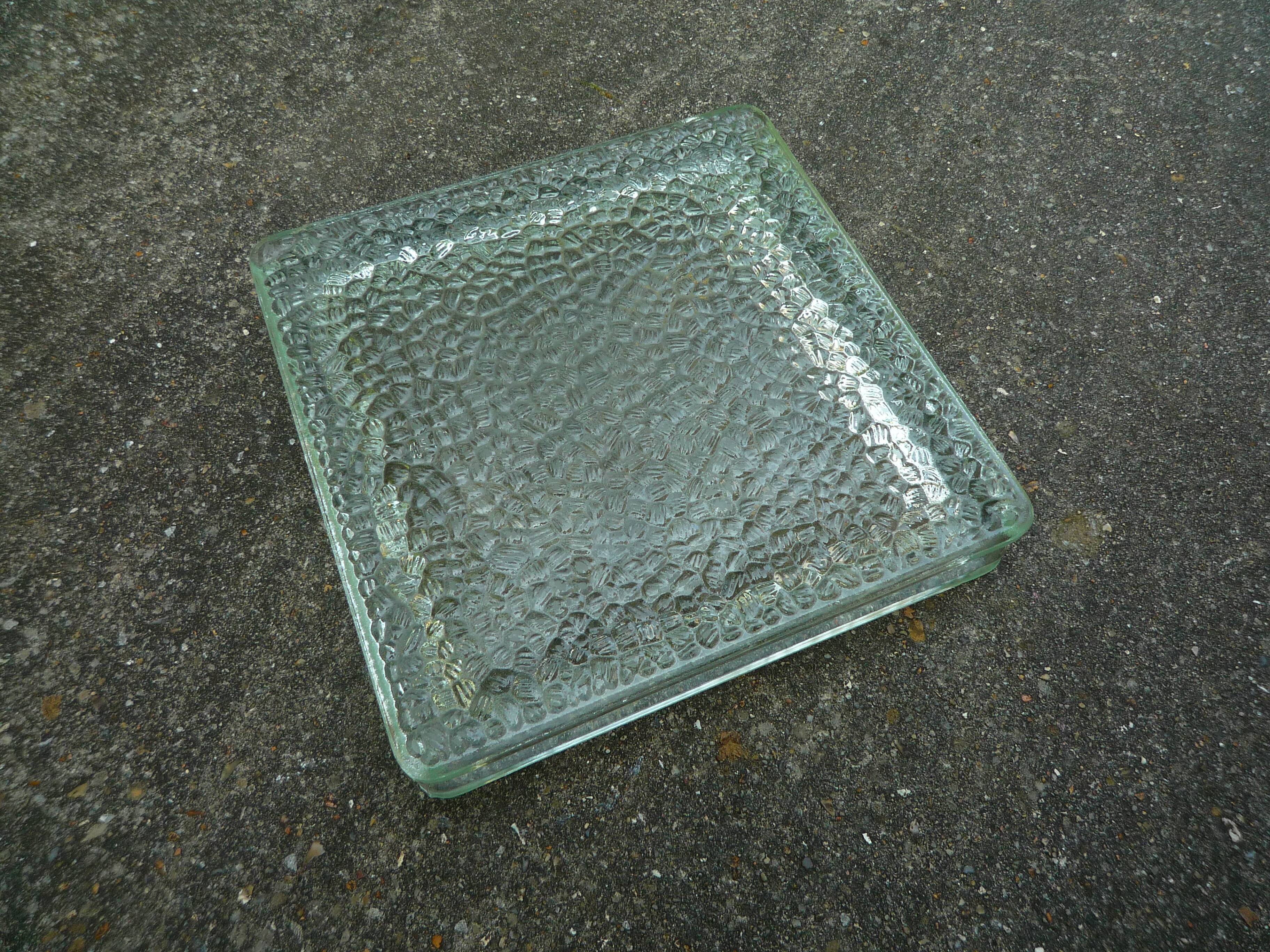 Engineered glass trivet, vintage 60s