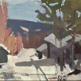 Oil on canvas by Bjorn Julin 1950s