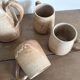 Vintage complete stoneware service – 6 mugs & jug Vallauris