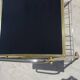 Serving trolley, vinyl record holder in golden brass