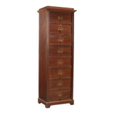 Commode ancienne en chêne à 8 tiroirs, Italie, XIXe siècle