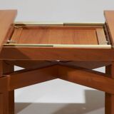 Extendable elm table, Maison Regain 1980s