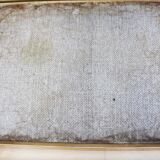 Vintage gold metal flowers tray