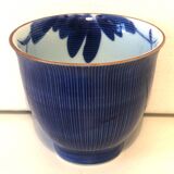 Handcrafted blue teacup