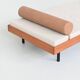 Dutch daybed in teak, metal and wool, mid-century, The Netherlands, 1960