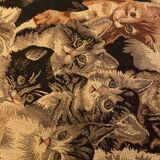 Coussin tapisserie chat
