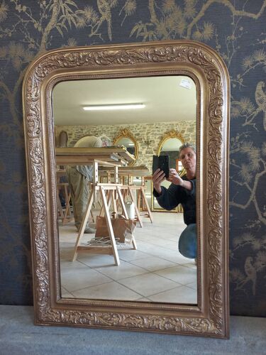 Miroir époque napoléon iii  105 x 74