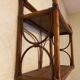 Rattan shelf, vintage 1970s