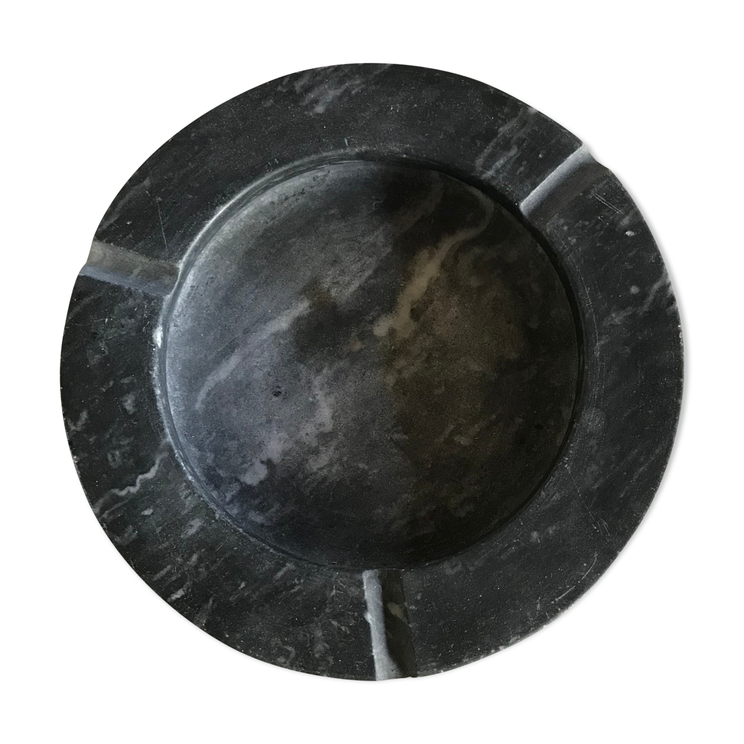 Black marble ashtray